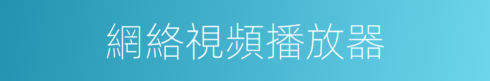 網絡視頻播放器的同義詞