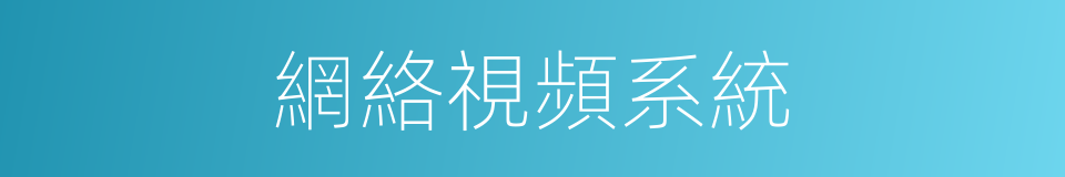 網絡視頻系統的同義詞