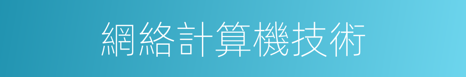 網絡計算機技術的同義詞