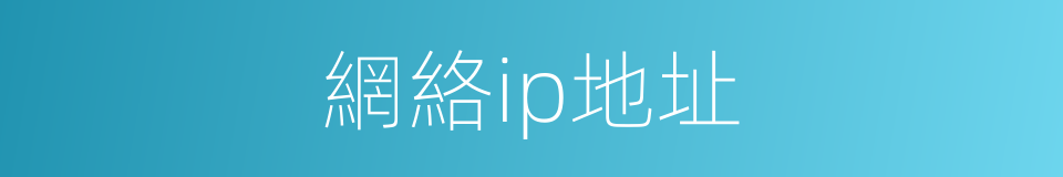 網絡ip地址的同義詞