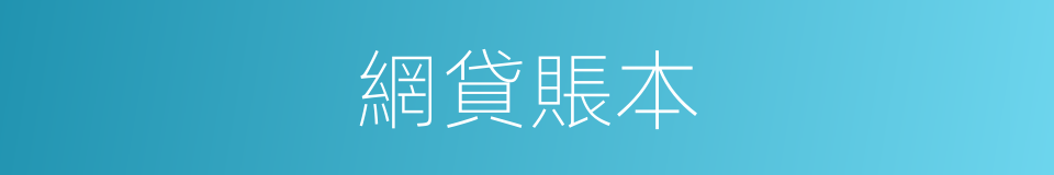 網貸賬本的同義詞