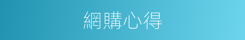 網購心得的同義詞