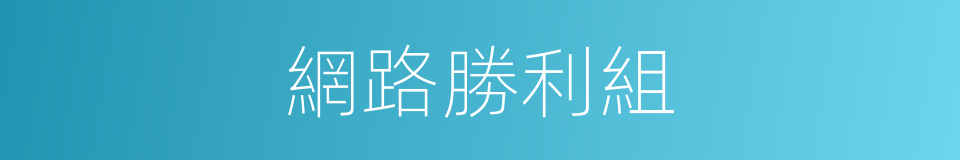 網路勝利組的同義詞