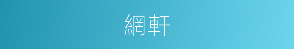 網軒的意思