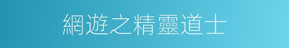 網遊之精靈道士的同義詞