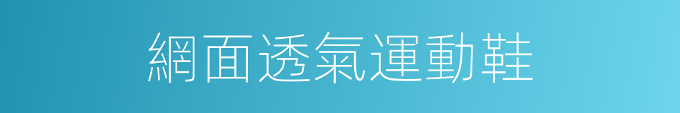 網面透氣運動鞋的同義詞