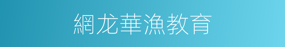 網龙華漁教育的同義詞