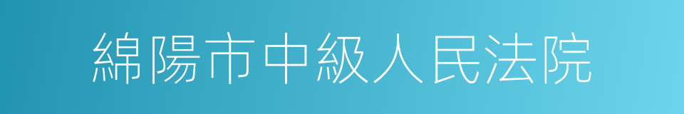 綿陽市中級人民法院的同義詞