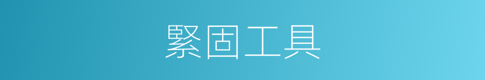 緊固工具的同義詞
