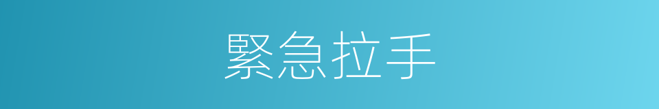 緊急拉手的同義詞