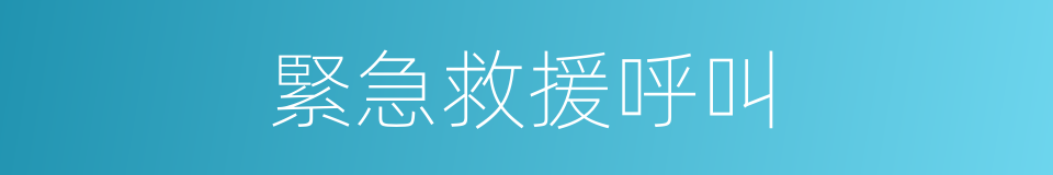 緊急救援呼叫的同義詞