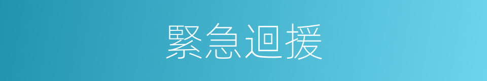 緊急迴援的同義詞