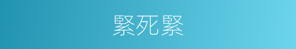緊死緊的同義詞