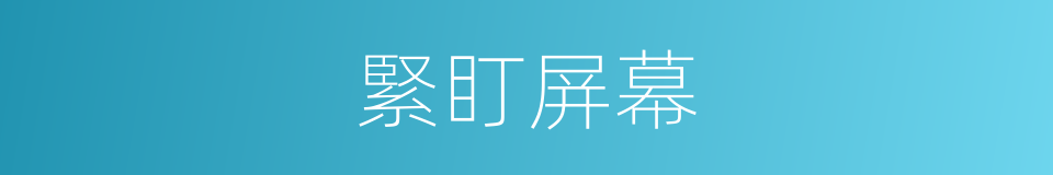 緊盯屏幕的同義詞