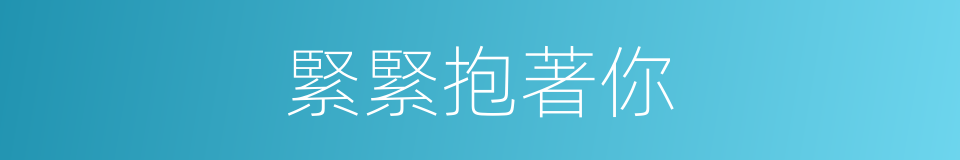 緊緊抱著你的同義詞