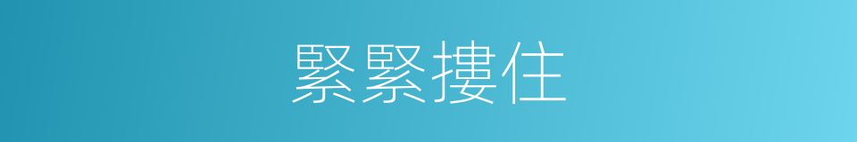 緊緊摟住的同義詞