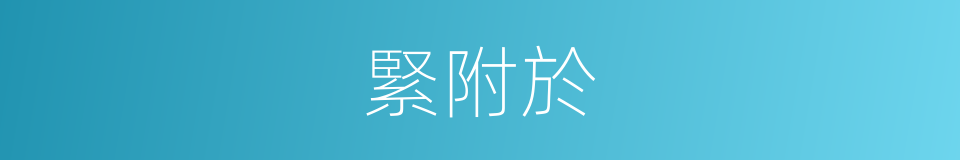 緊附於的同義詞