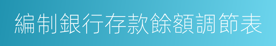 編制銀行存款餘額調節表的同義詞