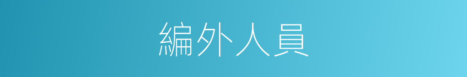 編外人員的意思