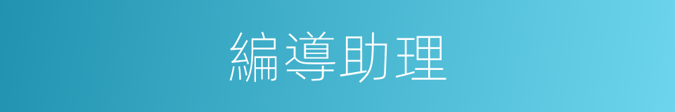 編導助理的同義詞
