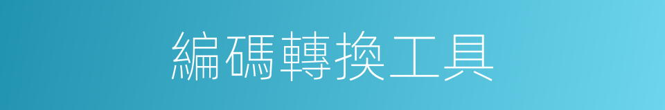 編碼轉換工具的同義詞