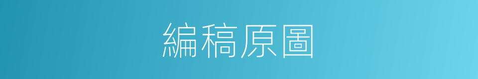 編稿原圖的同義詞
