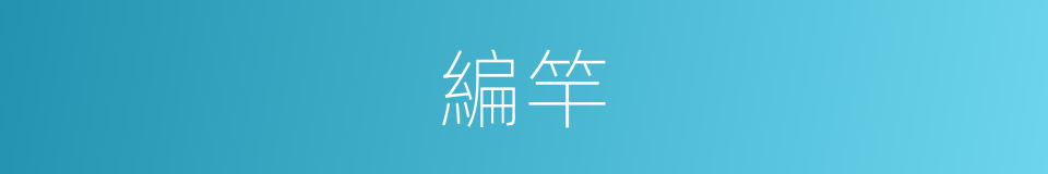 編竿的同義詞
