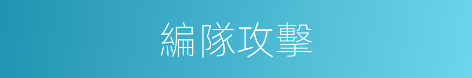 編隊攻擊的同義詞