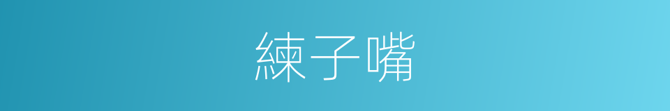 練子嘴的意思