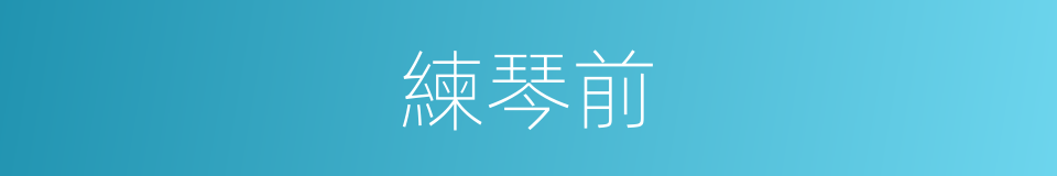 練琴前的同義詞