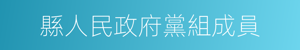 縣人民政府黨組成員的同義詞