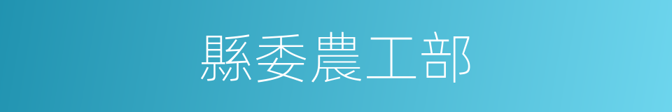 縣委農工部的同義詞