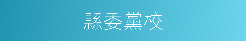 縣委黨校的同義詞