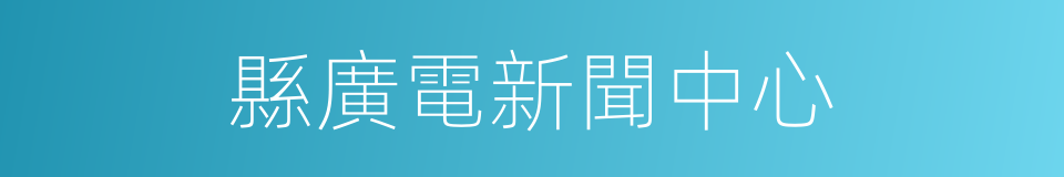 縣廣電新聞中心的同義詞