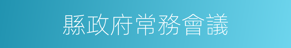 縣政府常務會議的同義詞