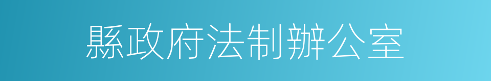縣政府法制辦公室的同義詞