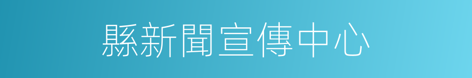 縣新聞宣傳中心的同義詞