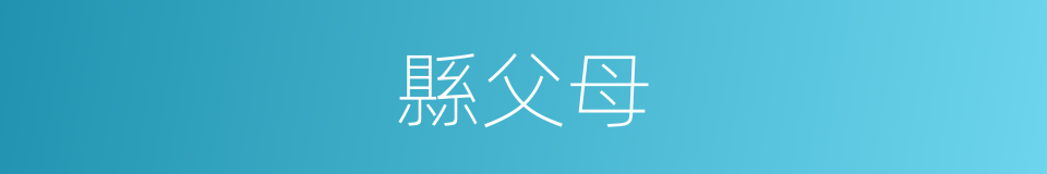 縣父母的意思