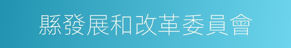縣發展和改革委員會的同義詞