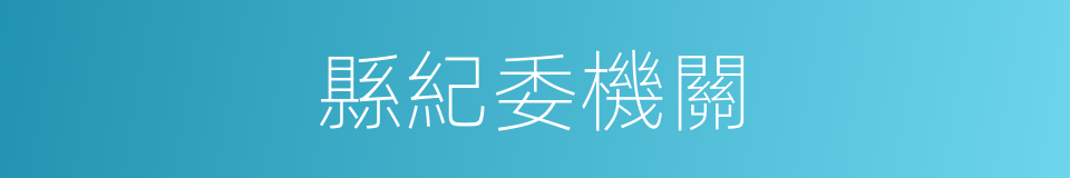 縣紀委機關的同義詞