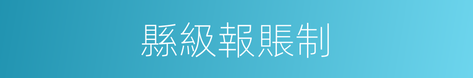 縣級報賬制的同義詞