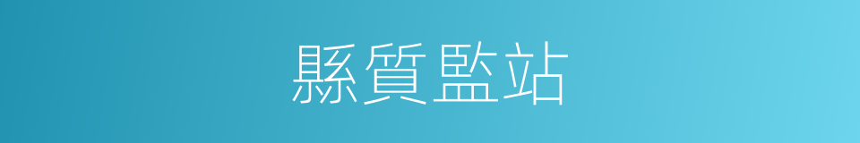 縣質監站的同義詞