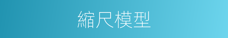 縮尺模型的同義詞
