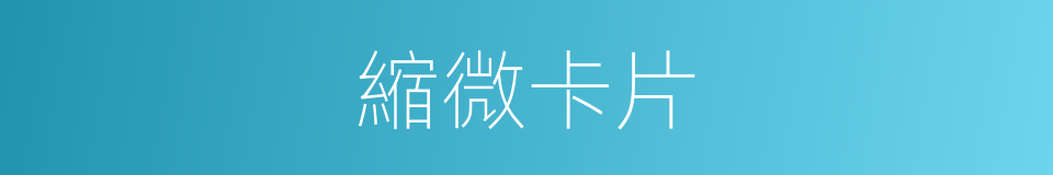 縮微卡片的意思