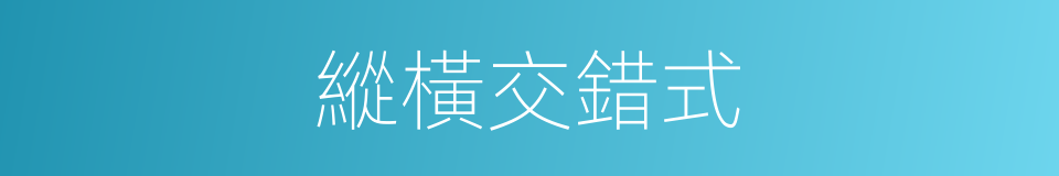 縱橫交錯式的同義詞
