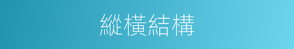 縱橫結構的同義詞