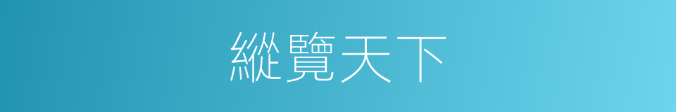 縱覽天下的意思