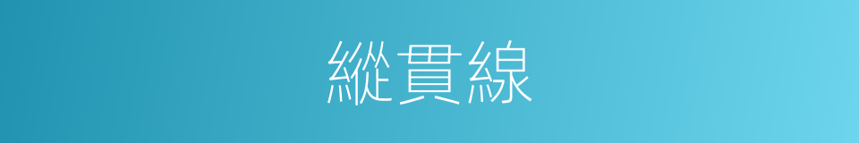 縱貫線的同義詞