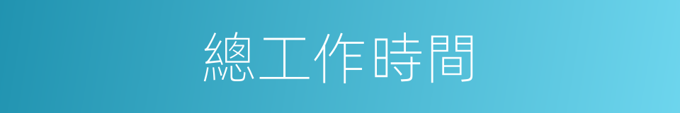 總工作時間的同義詞
