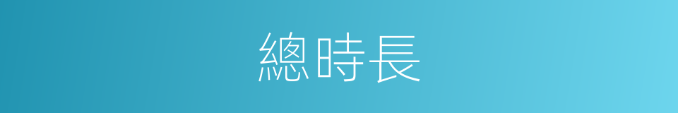 總時長的同義詞